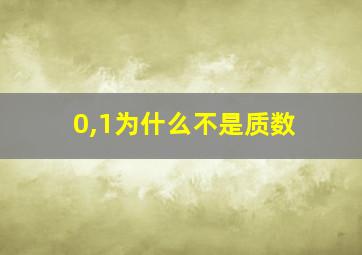 0,1为什么不是质数