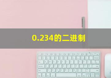 0.234的二进制