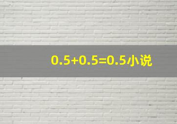 0.5+0.5=0.5小说