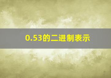 0.53的二进制表示