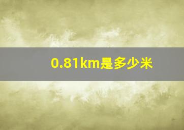 0.81km是多少米