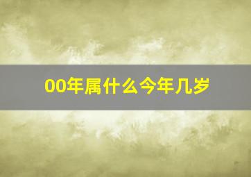 00年属什么今年几岁