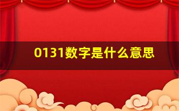 0131数字是什么意思