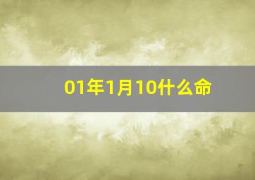 01年1月10什么命