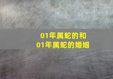 01年属蛇的和01年属蛇的婚姻