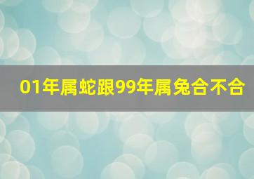 01年属蛇跟99年属兔合不合