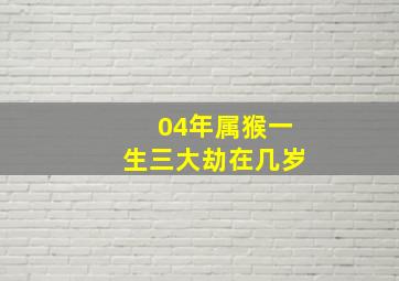 04年属猴一生三大劫在几岁