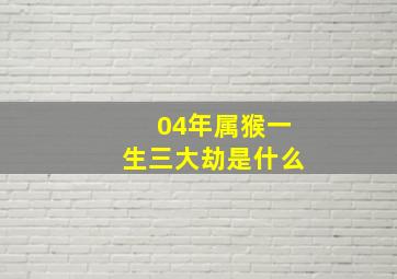 04年属猴一生三大劫是什么