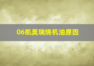 06凯美瑞烧机油原因