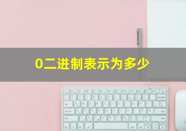 0二进制表示为多少