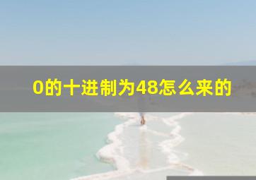 0的十进制为48怎么来的