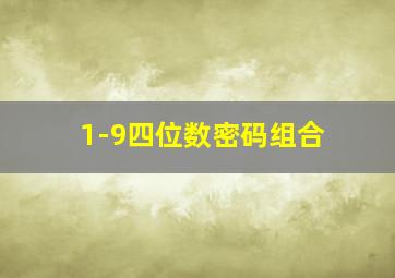 1-9四位数密码组合