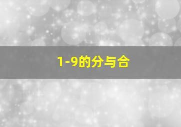 1-9的分与合