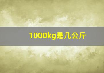 1000kg是几公斤