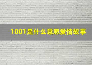 1001是什么意思爱情故事