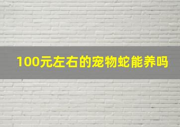 100元左右的宠物蛇能养吗