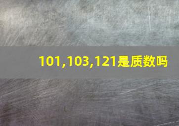 101,103,121是质数吗