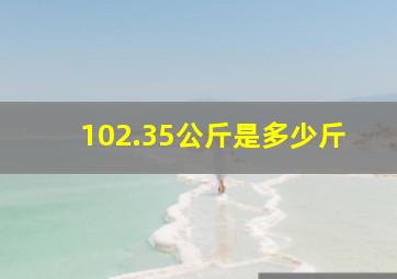 102.35公斤是多少斤