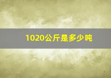 1020公斤是多少吨