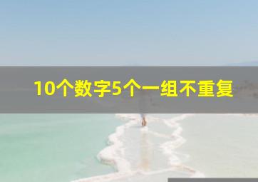 10个数字5个一组不重复