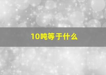 10吨等于什么