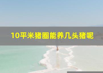 10平米猪圈能养几头猪呢