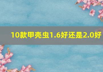 10款甲壳虫1.6好还是2.0好