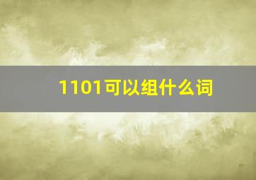 1101可以组什么词