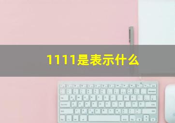 1111是表示什么