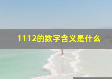 1112的数字含义是什么