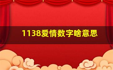 1138爱情数字啥意思