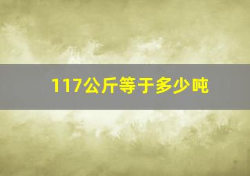 117公斤等于多少吨