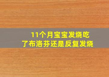 11个月宝宝发烧吃了布洛芬还是反复发烧