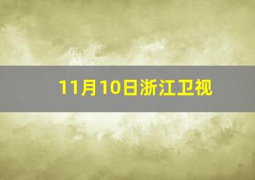 11月10日浙江卫视