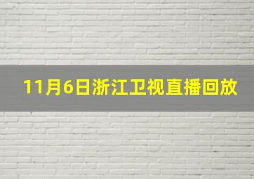 11月6日浙江卫视直播回放