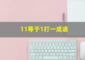 11等于1打一成语