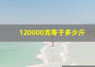 120000克等于多少斤