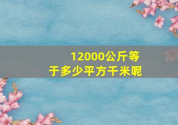 12000公斤等于多少平方千米呢