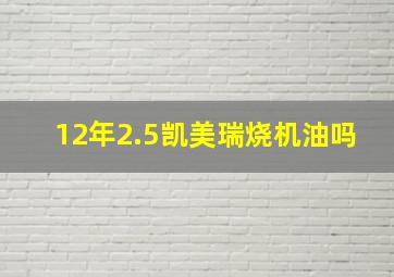 12年2.5凯美瑞烧机油吗