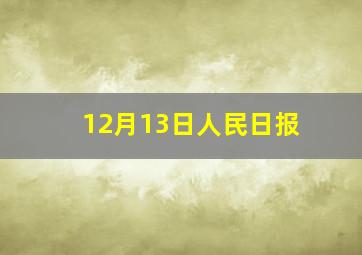 12月13日人民日报