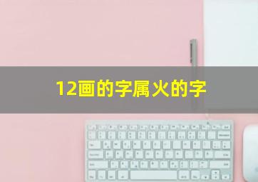 12画的字属火的字