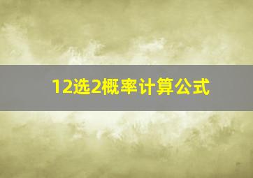 12选2概率计算公式