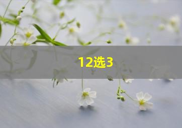 12选3