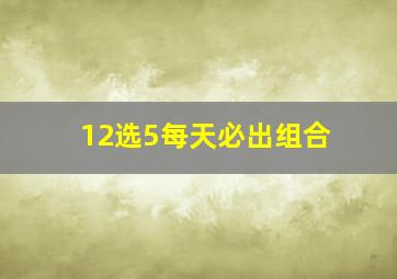 12选5每天必出组合