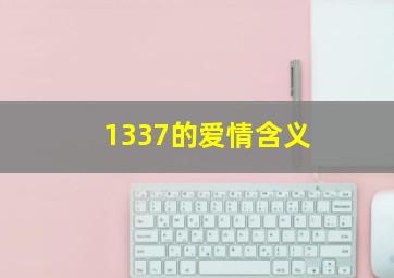 1337的爱情含义