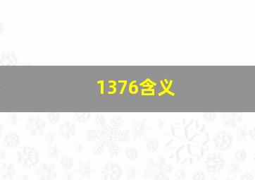 1376含义