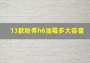 13款哈弗h6油箱多大容量