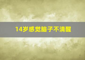 14岁感觉脑子不清醒