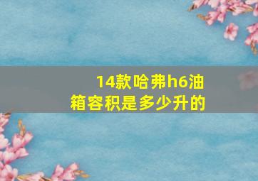 14款哈弗h6油箱容积是多少升的