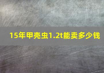 15年甲壳虫1.2t能卖多少钱